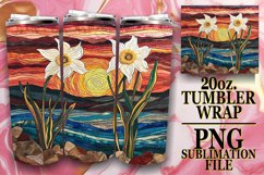 Nostalgic Floral Tumbler Wrap - Retro Beauty Product Image 1