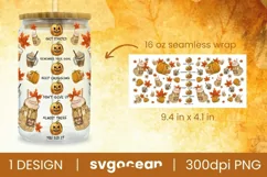 Autumn Glass Can| PNG | 16 Oz Libbey Glass Product Image 2