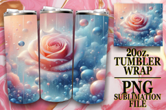 SWEET VIBES 20oz TUMBLER WRAP, 3D Flower Product Image 1