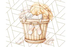 Cozy Laundry Day Clipart PNG Pastel Home Decor, Home Png Product Image 2