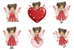 Whimsical Valentine Fairy Clipart Product Image 3