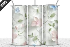 3D Flowers Tumbler Wrap | Sublimation Design | Tumble PNG Product Image 2