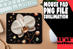 Enchanted Mouse Mat Sublimation Style, 3D Flower Product Image 1