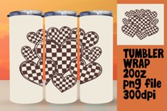Heart Pattern Tumbler Wrap Sublimation Design 20oz Product Image 1