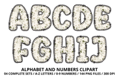 Teddy Bear Alphabet PNG - Letters &amp; Numbers Clipart 300 DPI Product Image 2