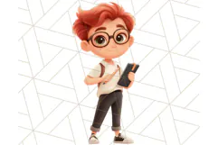 Boy Teacher Clipart PNG, Cute Male Teacher Illustration Product Image 2
