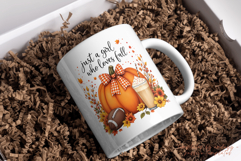 Fall Aesthetic Clipart | Just a Girl Who Loves Fall PNG Product Image 4