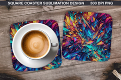 Christmas Coaster Sublimation, Christmas Coaster PNG Design Product Image 1