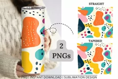 20oz Skinny Tumbler Sublimation, Boho Tumbler Wrap Product Image 2