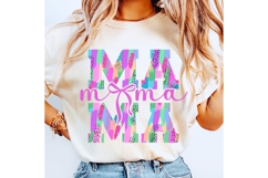 MAMA Retro Easter Brushstroke PNG | Easter Family Design DIY Product Image 3