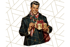 Vintage Glamorous Christmas Party Clipart PNG, Holiday Png Product Image 2