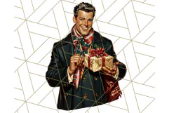 Vintage Glamorous Christmas Party Clipart PNG, Holiday Png Product Image 2
