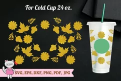 Autumn Leaves svg, Full Wrap Venti Cold Cup 24 oz Product Image 1