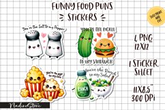 Funny food couples pun stickers. PNG. Product Image 1