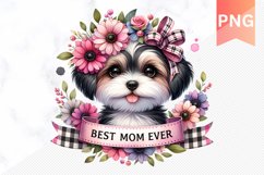 Best MOM Ever Sublimation - Mother&#039;s Day Clipart PNG Design Product Image 1