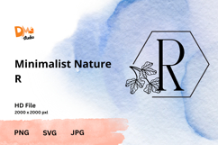 Minimalist Nature Monogram - Elegant Botanical Letter Design Product Image 1