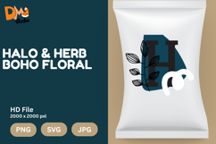 Halo &amp; Herb Boho Floral Monogram Product Image 1