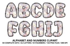 Romantic Regency Floral Alphabet PNG Letters &amp; Numbers Product Image 2
