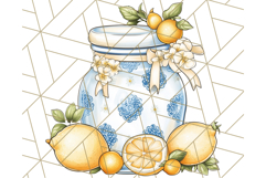 Mediterranean Cottagecore Kitchen PNG Clipart with Lemons Product Image 2