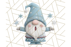 Cozy Winter Gnome Clipart PNG, Christmas Gnome Clip Art Product Image 2