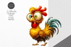 Chicken Clipart, Funny chicken clipart, Farmhouse clipart Product Image 1