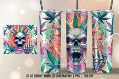 Skull Canabis Colorful Tumbler Wrap | tumbler sublimation Product Image 4