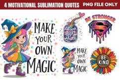 Motivational Sublimation Quotes Clipart PNG Product Image 1