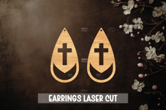 Cross Earrings Laser Cut SVG I Christian Cross Earrings Product Image 1