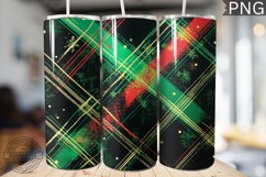 Green Christmas Plaid Tumbler Wrap -High Quality 300 Dpi Product Image 1