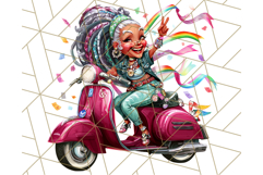 Wild Grandma Clipart PNGs, Funny Quirky Old Ladies Product Image 2
