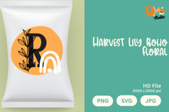 Harvest Lily Boho Floral Monogram Product Image 1