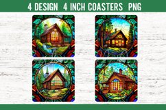 BUNDLE Stained Glass Square Coaster Sublimation Designs PNG Product Image 8