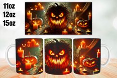 Halloween Pumpkins Mug Wrap Sublimation 11oz, 12oz, 15oz Product Image 1