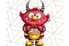 Monster Kids Clipart PNG, Cute Halloween Costume Art Product Image 2