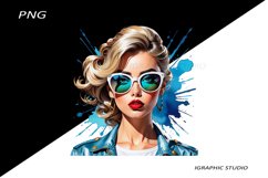 Retro Comic Style Pop Art Girls Clipart Png Product Image 1