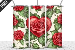 Rose Tumbler Sublimation | Valentine&#039;s Day Tumbler Wrap Product Image 3