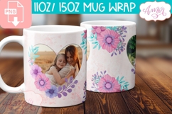 Floral Photo Mug template sublimation PNG, customizable mug Product Image 4