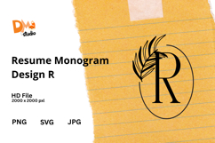 Resume Monogram Design Product Image 1