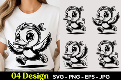 Running Baby Chick SVG PNG Product Image 1
