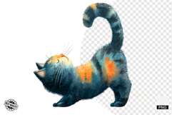 Halloween Black Cat Clipart Product Image 1