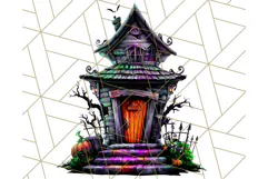 Haunted Houses Clipart PNG, Spooky Halloween Homes Product Image 2