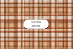 Rustic Tan Plaid Seamless Pattern Digital Paper Product Image 1