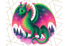 Cute Fantasy Dragon Clipart PNG, Bold Baby Dragon Clip Art Product Image 2