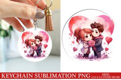 Valentine&#039;s Day Photo Keychain Sublimation PNG Design Product Image 1