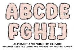 Teddy Bear Girl Alphabet PNG - Letters & Number 300 DPI Product Image 2