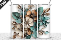 Flowers Tumbler Wrap | Sublimation Design | Tumble PNG Product Image 1