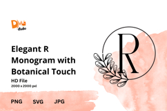 Elegant Monogram with Botanical Touch Product Image 1