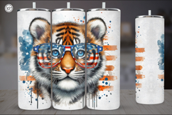 4th of July | Animals Sublimation, 20 oz Tumbler Wrap Product Image 2