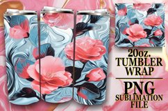15x Colorful 3D Spring Blossom Tumbler Wrap Set Sublimation Product Image 3