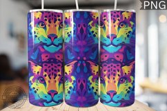 Rainbow Leopard Print Tumbler Wrap - High Quality 300 Dpi Product Image 1